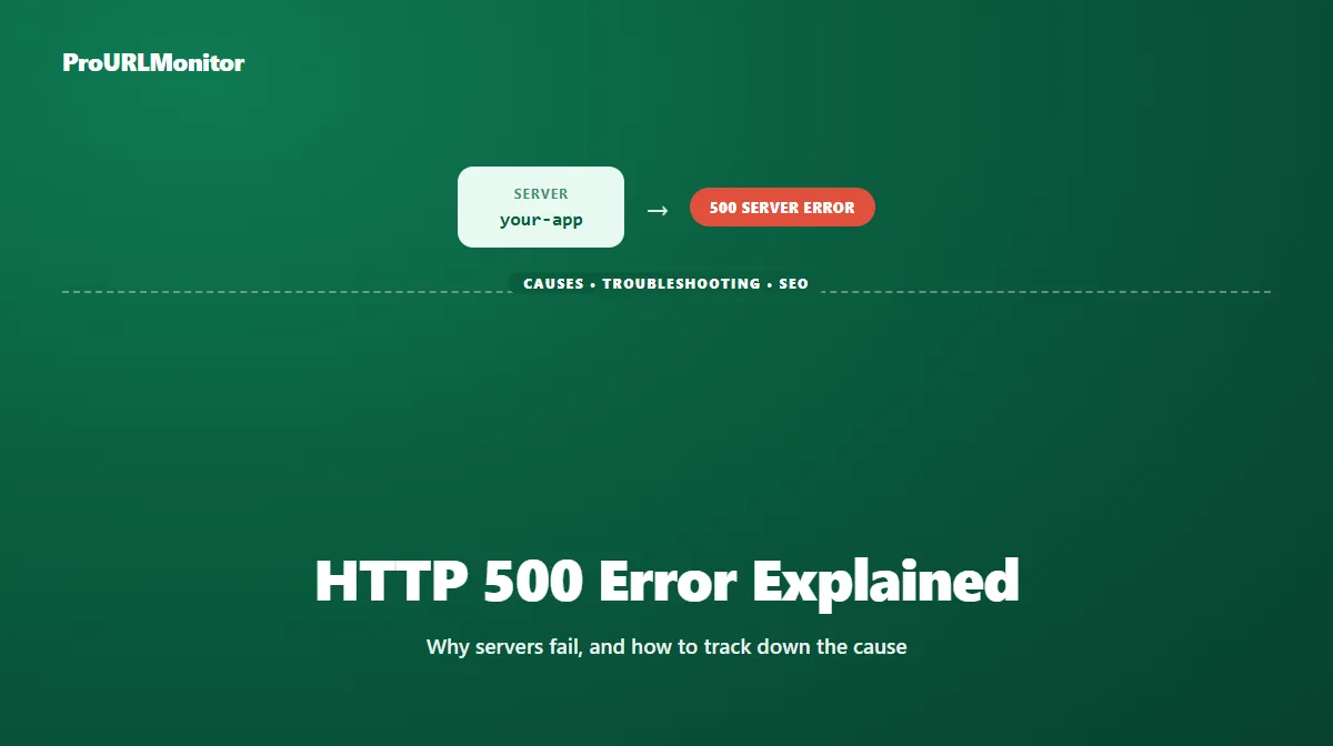 A server responding with a 500 Internal Server Error, illustrating the topic of the HTTP 500 error guide